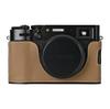 Aluminum Metal Camera Bag Genuine Leather Half Body Case For Fujifilm X100V Fuji X100v Battery Opening Bottom Cover