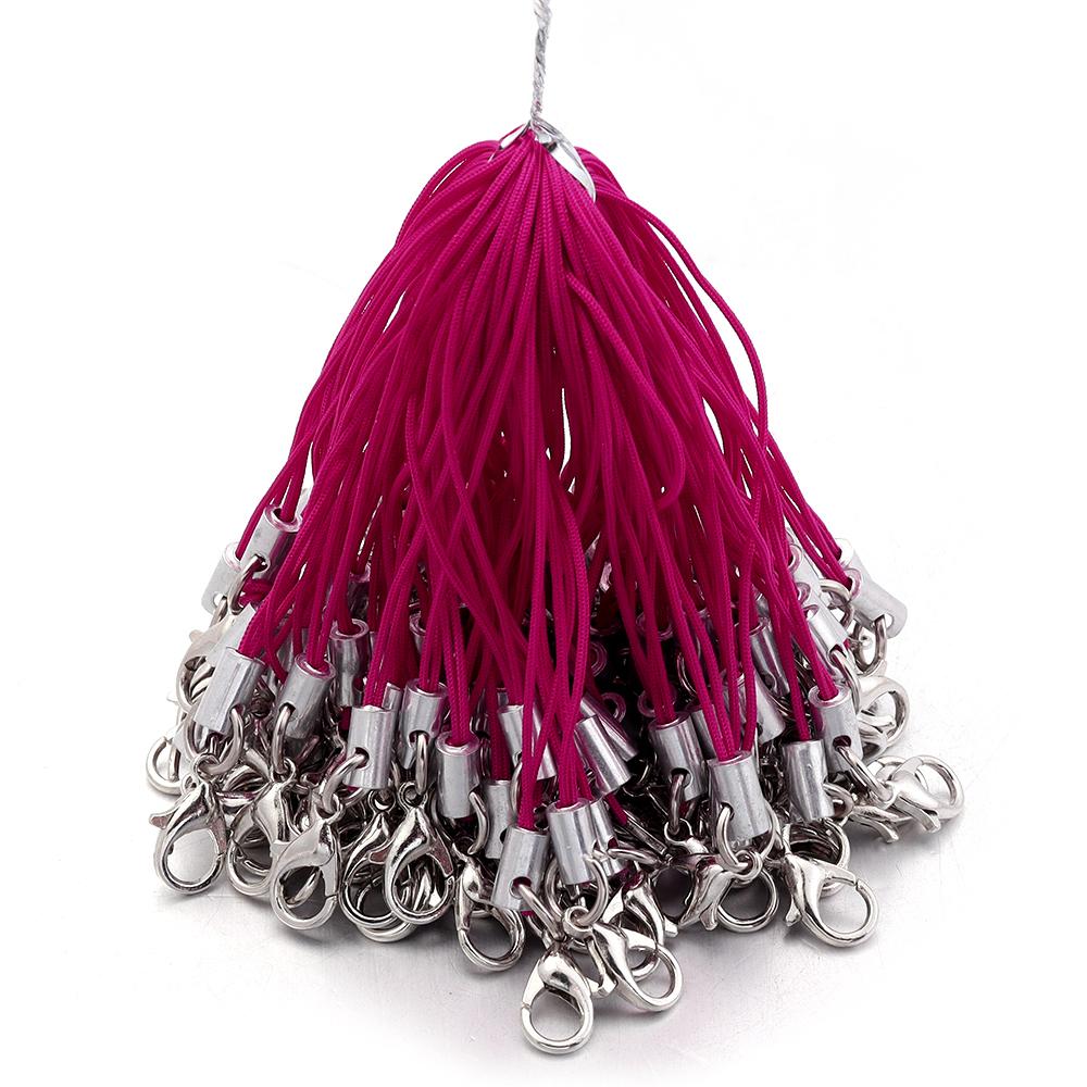 20pcs Hand Wrist Lanyard String Mobile Phone Rope Lobster Clasp Lanyard Diy Handmade Accessories Connector Hook Fastener Making