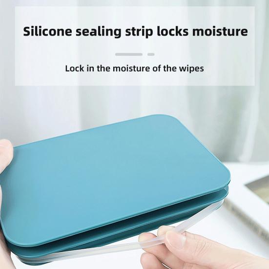 Wipes Dispenser Storage Box Large Capacity Dustproof Moisture Prevention Transparent Design Bathroom Wipes Case Box