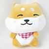 Cute Shiba Inu Plush Keychain Soft Fluffy Mini Dog Stuffed Animal Pendant With Plaid Bandana Bag Charm Decor Gift For Dog Lovers
