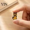 Metal Brooch Pins Cartoon Dog Enamel Brooch, Alloy Puppy Lapel Pin for Men Women, Backpacks Decorative Badge Clothes Bag Hat Scarf Suits