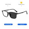 Ultralight Pure Titanium Photochromic Anti Blue Light Reading Glasses for Men Radiation  Protection Computer Presbyopia Glasses