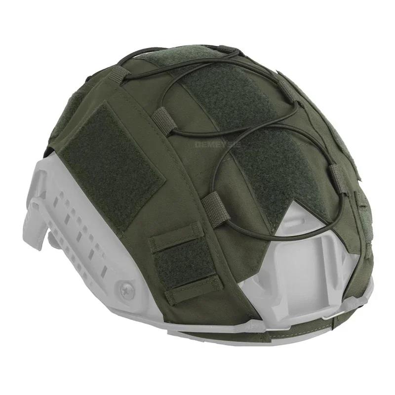 Airsoft Helmüberzug Tarnung Taktisch FAST Helm Stoff Jagd Schießen Helm Zubehör mit Elastischer Kordel Geschwindigkeits Sensoren 6