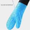 Black Thicken Silicone Oven Mitts Gloves Heat Resistant Non-slip Kitchen Cooking Baking Z29828