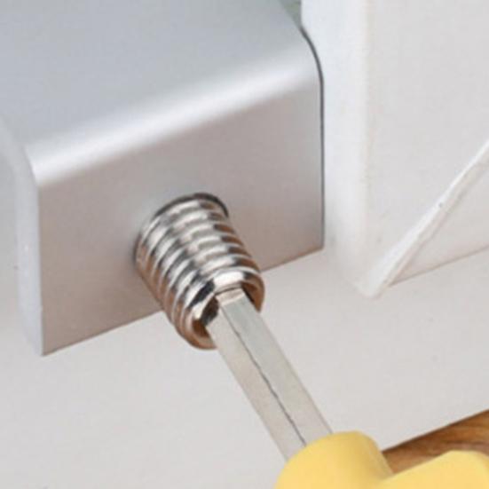 2 Pcs Sliding Window Locks Punch-free Flexible Stainless Steel Adjustable Window Security Safety Lock Daily Use