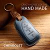 Genuine Leather Car Key Cover for Chevrolet Cruze, Malibu, Trax, Onix (21 Models)