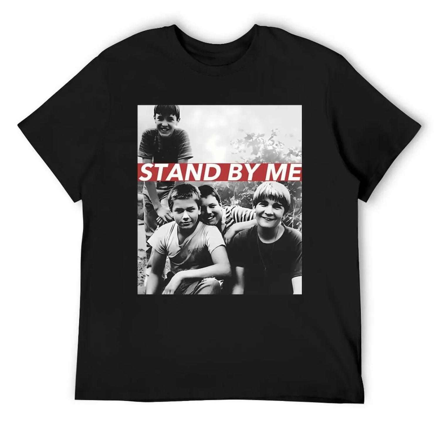 

Футболка Stand By Me летняя одежда одежда в стиле хиппи синий замок мужские футболки S чёрный