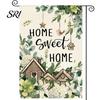 Spring Garden Decor Double-Sided Flag for Porch 12x18 Inch Fade-Resistant Floral Butterfly Welcome Print Decorative Outdoor Yard Patio Mailbox
