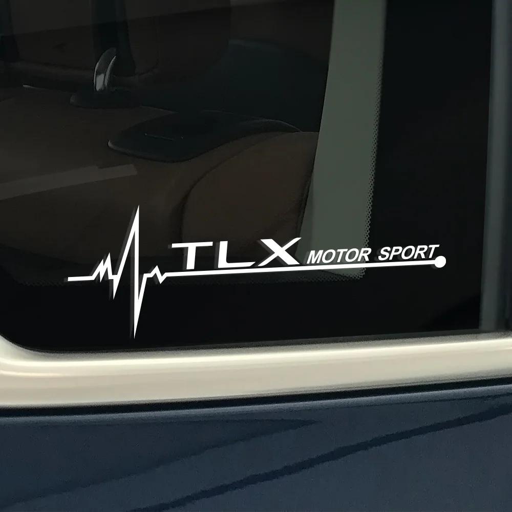 2PCS Car Side Window Sticker Decoration Auto Reflective Vinyl Trim Decal Accessories Sport Styling For Acura MDX RDX TLX ILX