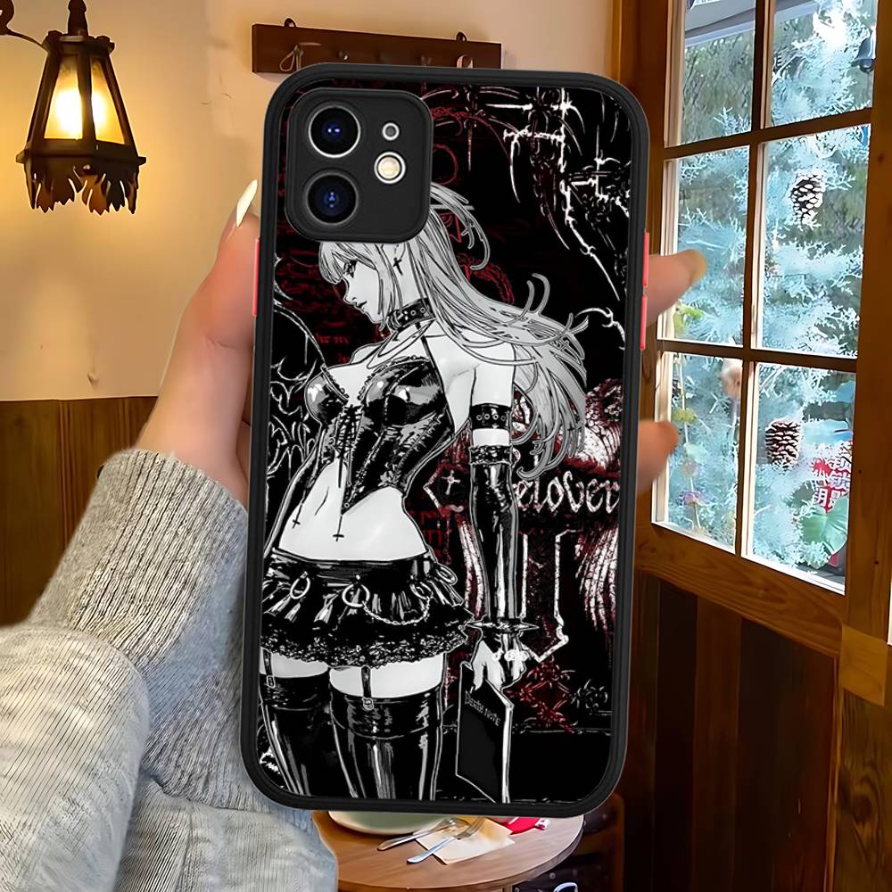 D-Death Note Matný poloprůhledný kryt na telefon Pro Iphone 16 ProMax 15 14 13 12 11 X XS PRO Plus