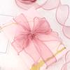 10M Sheer Wired Organza Ribbons with Golden Edge Chiffon Ribbon Wrapping Gift Box Wedding Bridal Bouquet Christmas Decoration