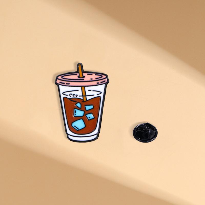 Retro Cartoon Handmade Coffee Supplies Series Brooch, Cup Coffee Machine Styling Design Accessories Badge Series