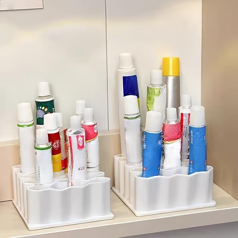 32-Slot Ointment Organizer | Medicine Storage Compartments, Multi-Use Holder for Medicine Cabinet Wall, Countertop, Vanity, Drawer, Makeup Tools