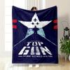 "Top Gun Movie Poster Design" Patterned Flannel Blanket Perfect for the Bedroom Living Room, Sofa, or a Little Nap