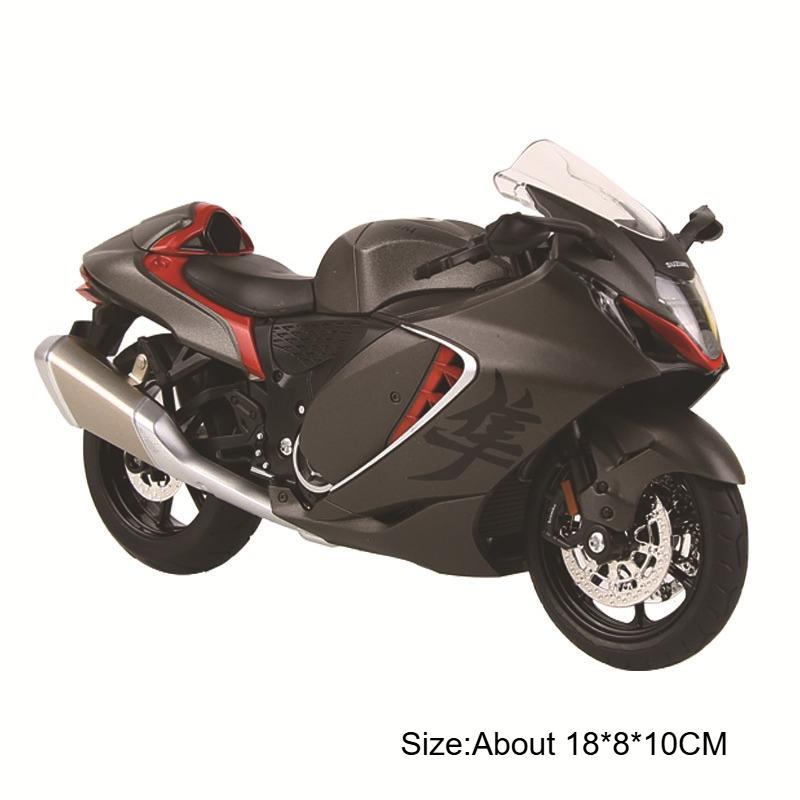Scale 1:12 Suzuki Hayabusa GSX250R Motorcycle Model Toy Car Alloy Body Rubber Tires Music Light Motor Models Collectible Item