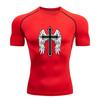Men's Compression Athletic Workout T-Shirt, Gothic Cross Ang