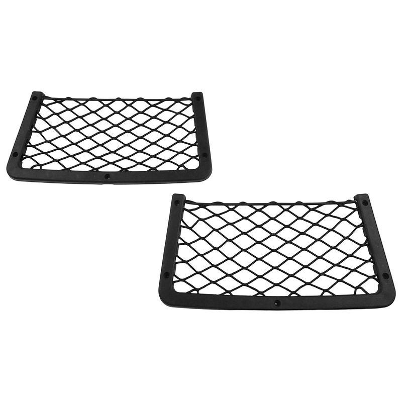 2X Large Elastic Storage Net Magazine Holder Rack for Car Seat Organizer Suitable for Camper Vans RVs Boats and Theater Seats