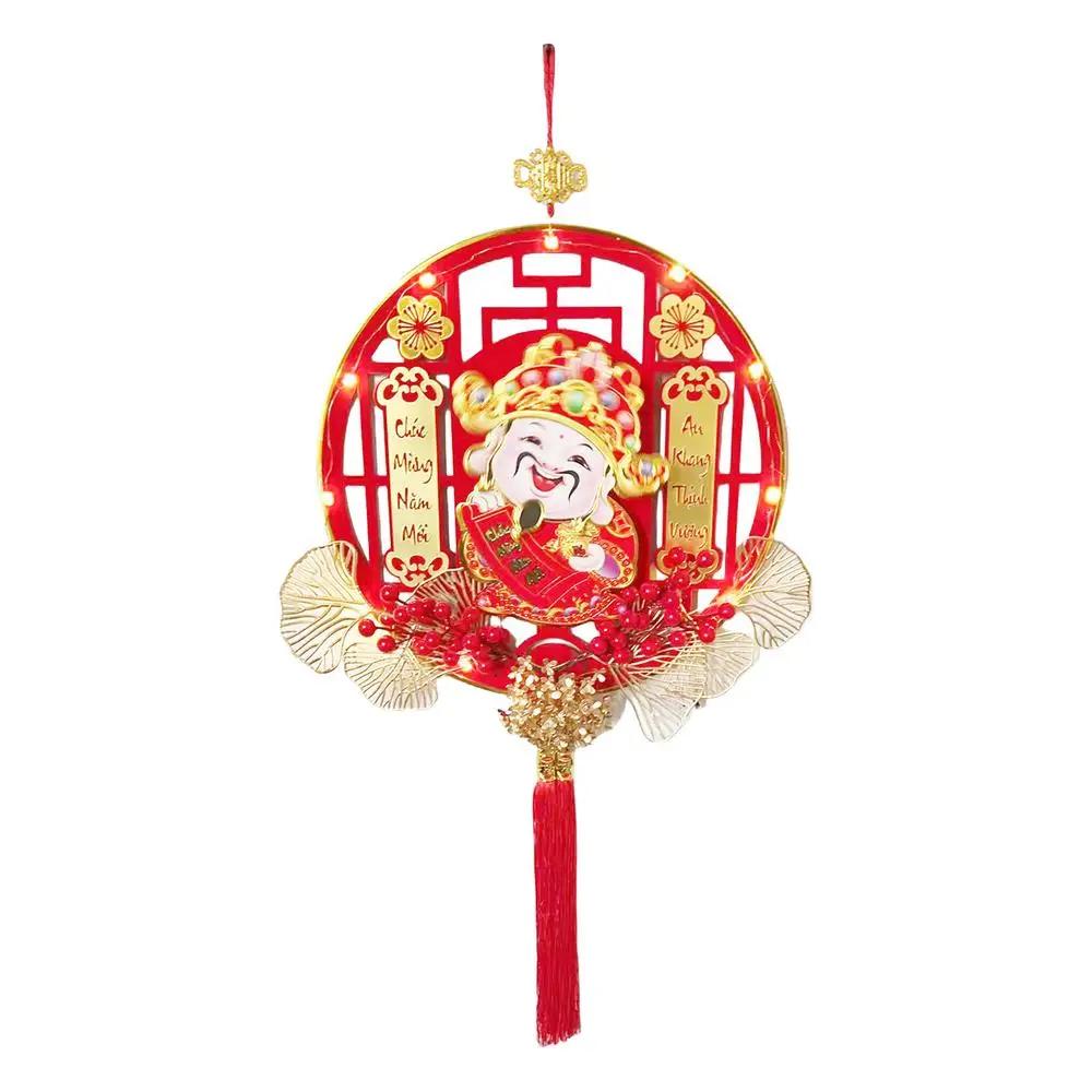 Vietnamese New Year Hangable Ornament 2025 Spring Festival Blessing Tassel Ornament Lucky Character Pendants Holiday Home