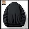Unisex American Style Autumn/Winter Baseball Collar Flight Jacket, Thick Cotton Padded, Trendy Brand, Plus Size Outerwear.