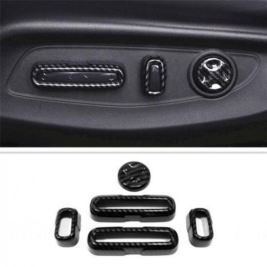 Carbon Fiber Car Seat Adjustment Button Cover Trim For Honda CR-V CRV 2023 2024