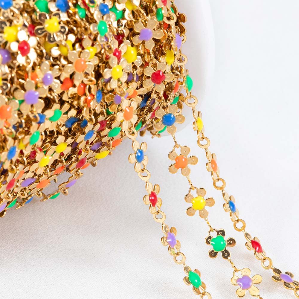 1meter Stainless Steel Enamel Long Frame Chains For Jewelry Makings DIY Cable Chains For Jewelry Necklace Bracelets Accessories