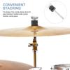 JOINPAYA Cymbal Stacker Long Attachment for Drum Set Percussion, Alloy, Expansion/Additional Stand, Felt, Gray, 14cm, 1pc