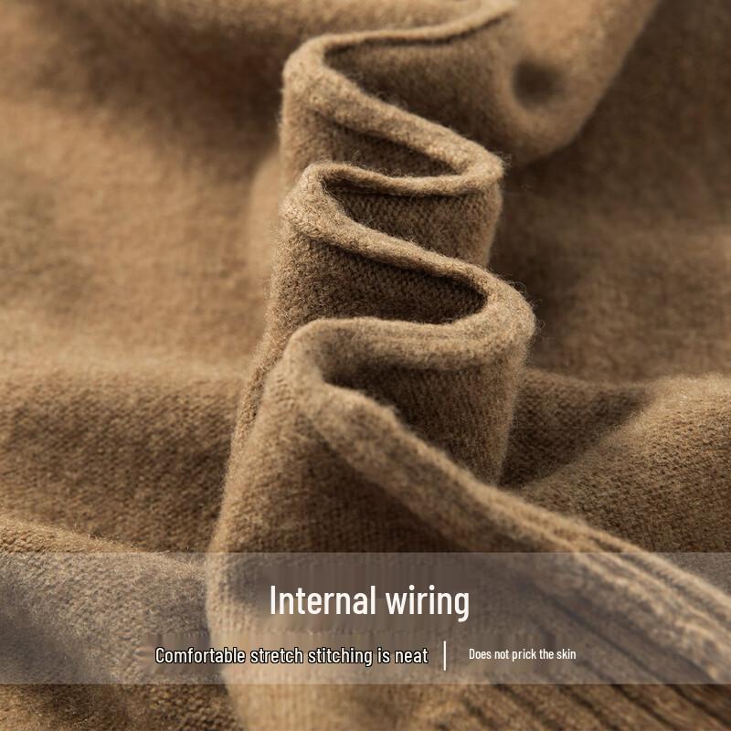 Hodo Herren Schwergewicht 100% Wolle Half-Zip Pullover