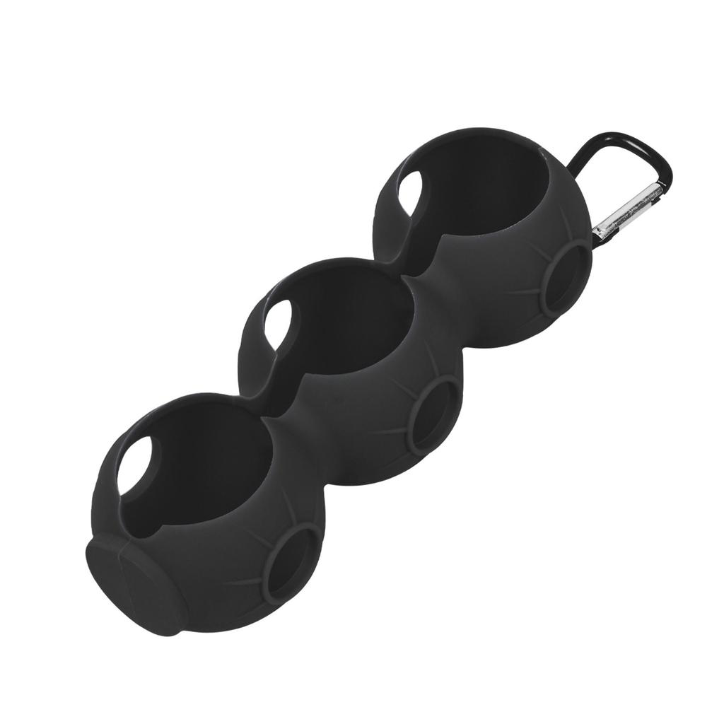Portable 3-Ball Silicone Golf Case Golf Ball Protector