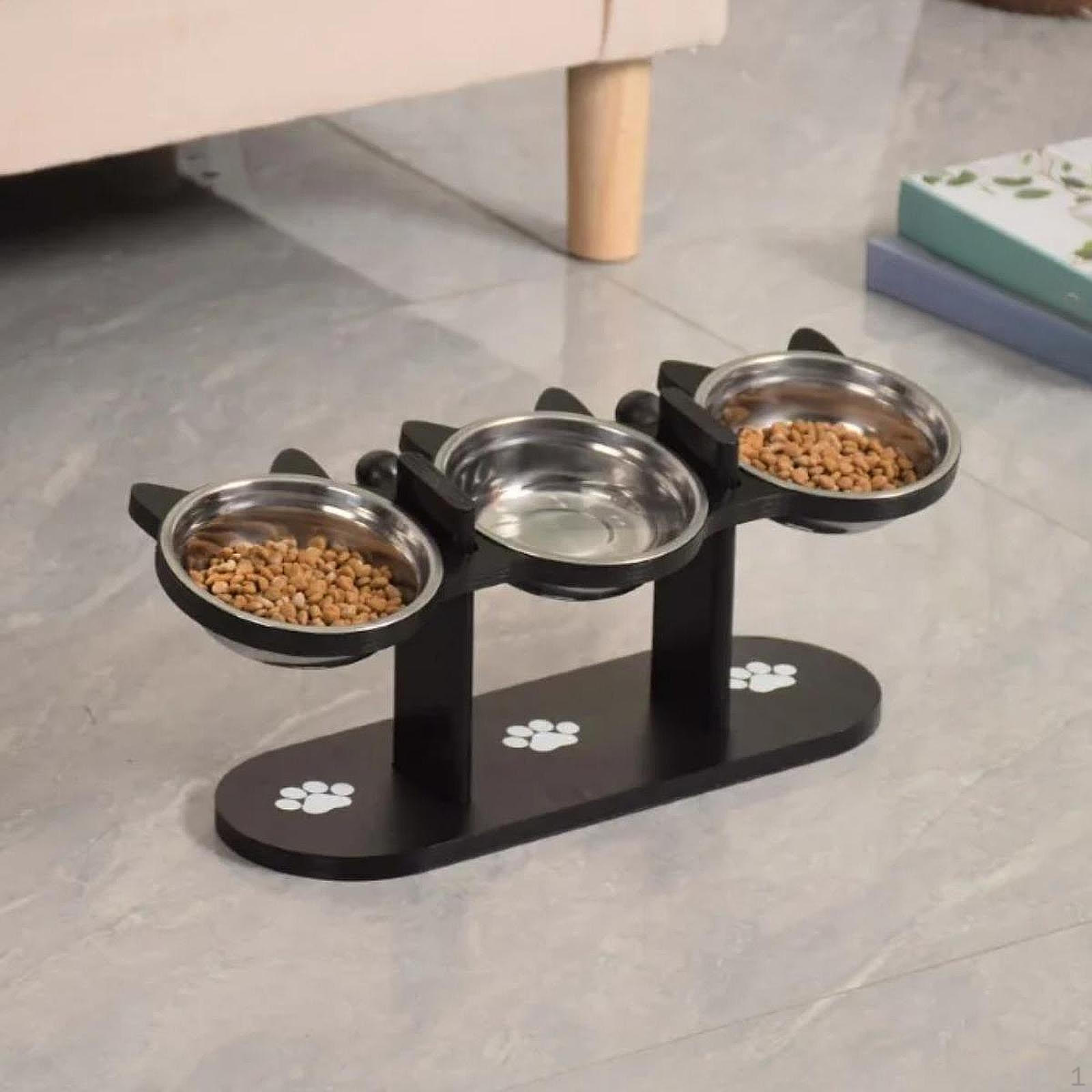 

Миски для кошек Приподнятая миска для кормления, Станция для щенков, Легкая портативная кормушка для домашних животных black stand