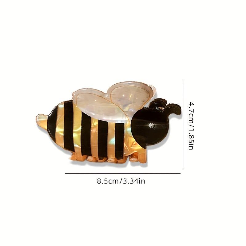 [Adorable Bee Hair Claw] New High-Quality Hair Claw, Creative Cute Half-Updo Hairpin, Bun Clip, Adorable Bee Hair Claw Accessory