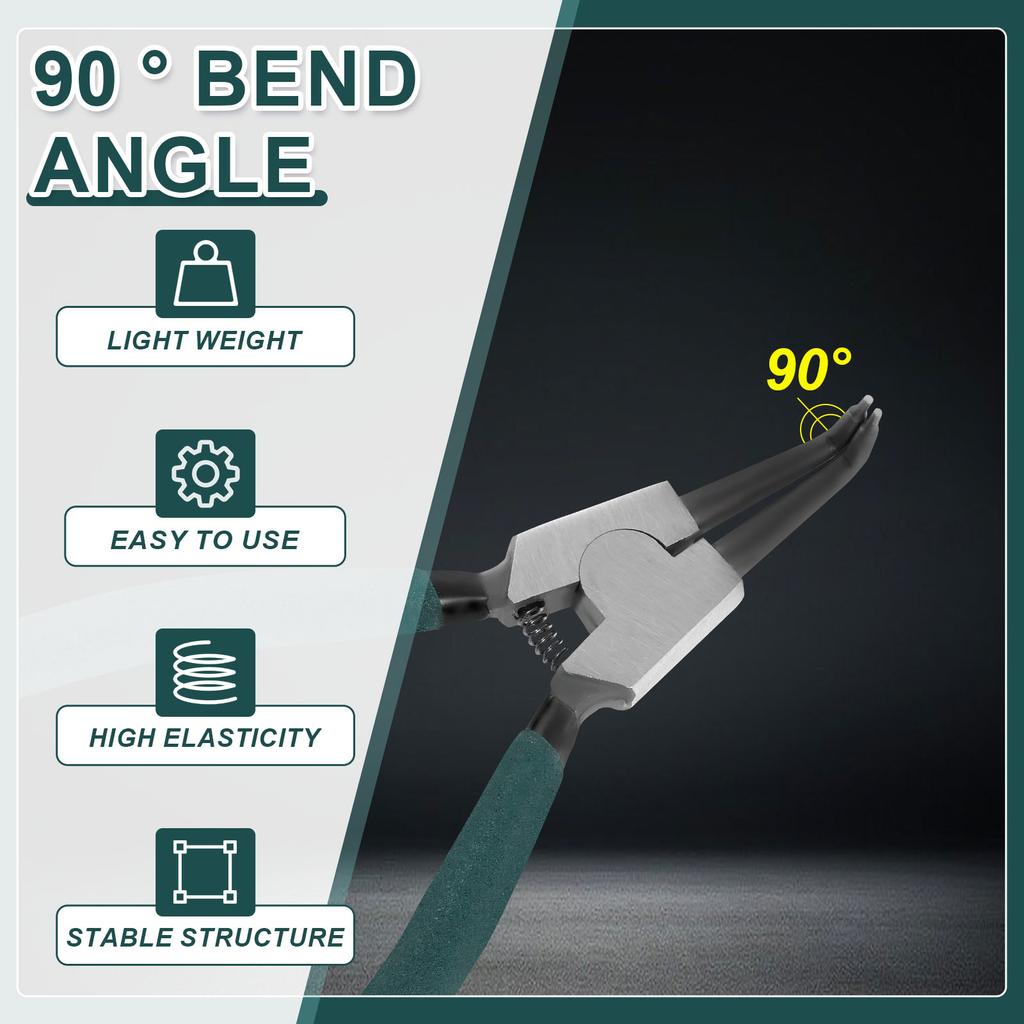 4Pcs Snap Ring Pliers Set Lock Ring Circlip Pliers for Snap Ring Removing Tool Installing Puller Locking Rings Shafts Hand Tool