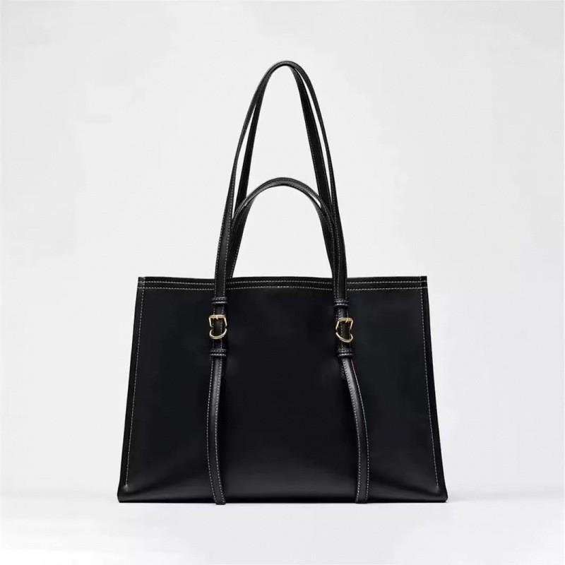 

Z Home Striped Printed Canvas Tote Bag 2025 Fashionable Large-capacity Single-shoulder Handbag Commuter Computer чёрный