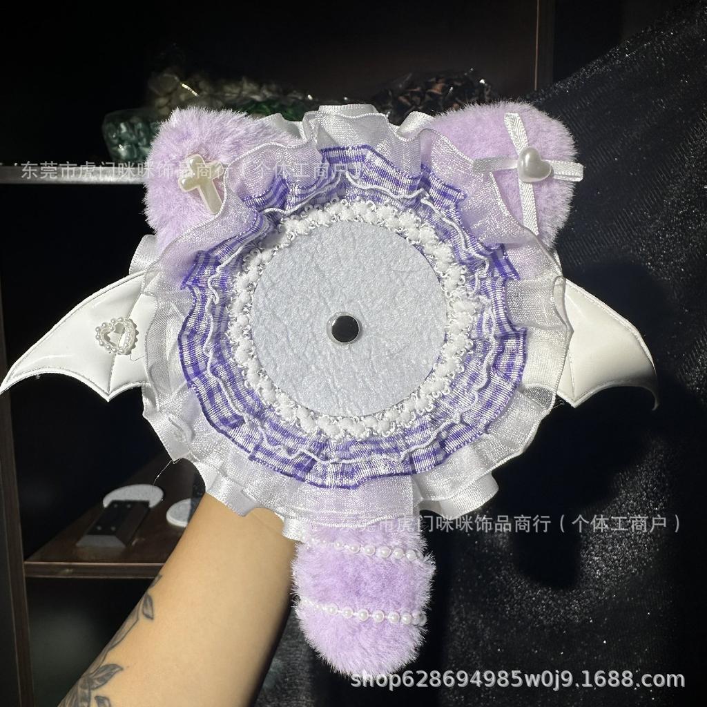 ins lace bar long tail cute Gu Mei original pain bag handmade brooch badge holder decoration
