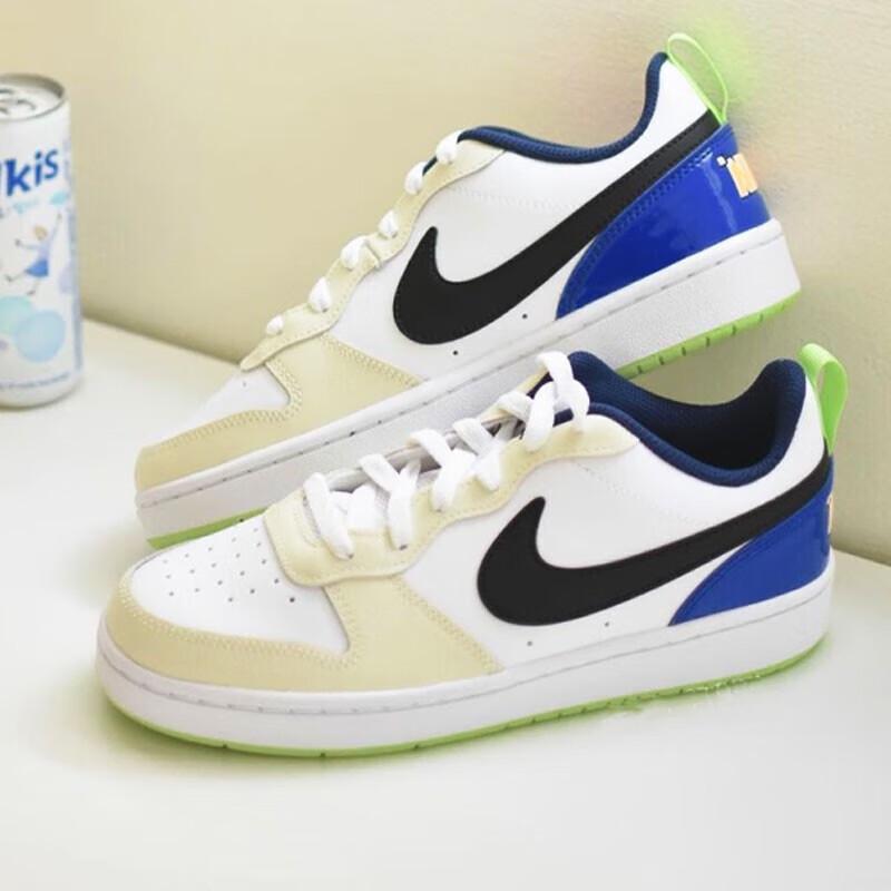 Nike Court Borough Low 2 SE GS Player One Dětské tenisky Bílá Černá Laserově oranžová FB1394-101