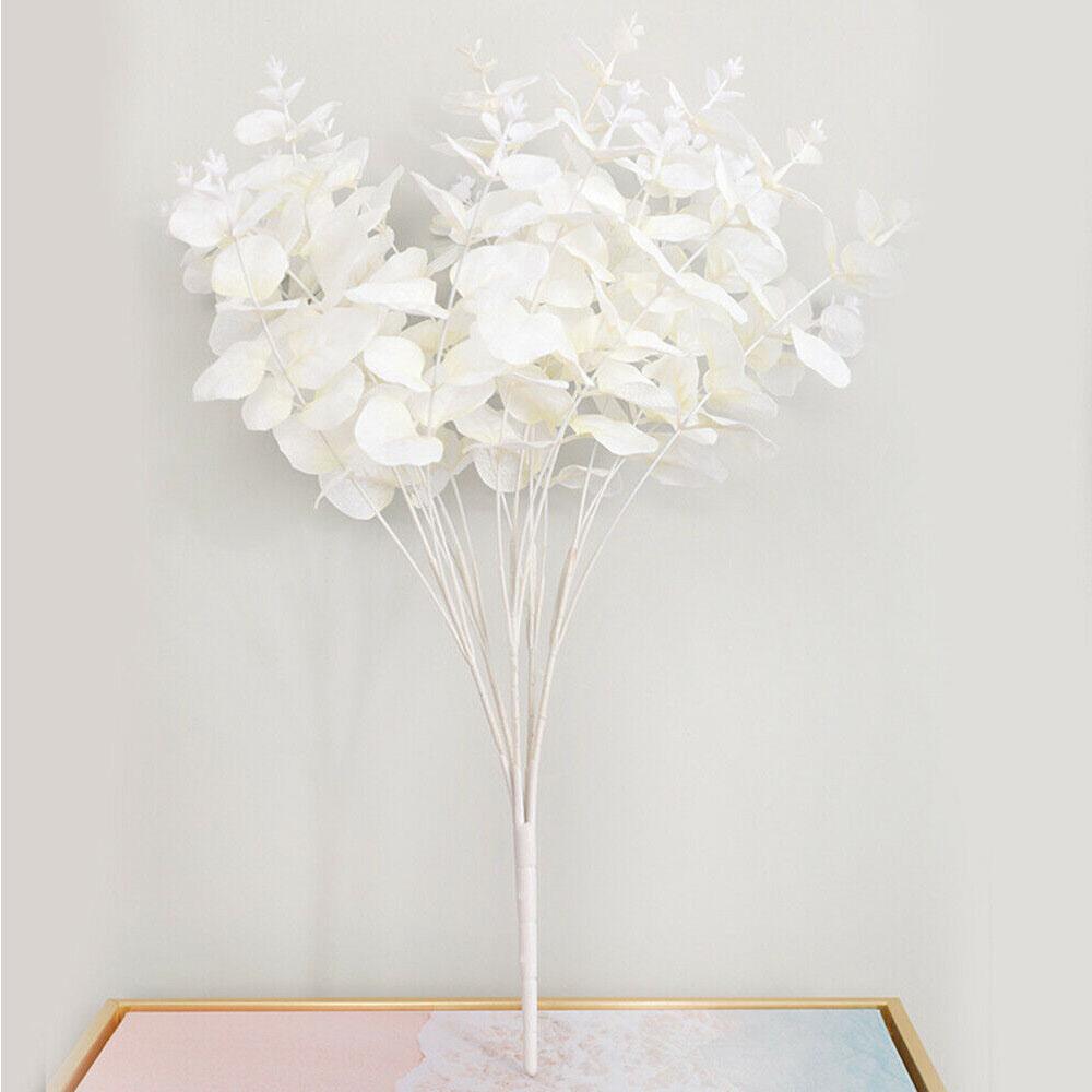 5 Twigs 20 Heads Imitation Artificial Eucalyptus Flower Wedding Home Decor., 5 Twigs 20 Heads Imitation Artificial Eucalyptus Flower Wedding Home Decor.,