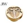 Journal Decoration Seal Wax Stamp, Vintage Plant Pattern Head, Durable Handmade Stationery Accessory Copper Stamp Head Replacement, for Envelope