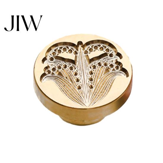 Journal Decoration Seal Wax Stamp, Vintage Plant Pattern Head, Durable Handmade Stationery Accessory Copper Stamp Head Replacement, for Envelope