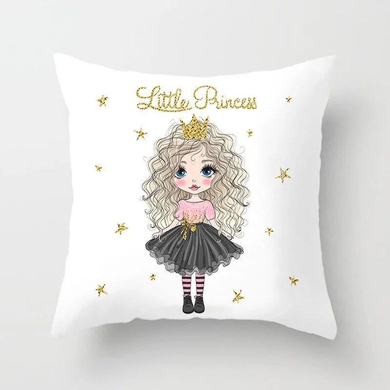 Bedroom Living Room Sofa Bed Decorative Pillowcase Home Decor Cute Girl Princess Cushion Cover