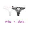 TERMEZY Lot de 2 culottes Sexy en dentelle pour femmes, sous-vêtements taille basse, ajouré, string Transparent, sans couture, string, Lingerie