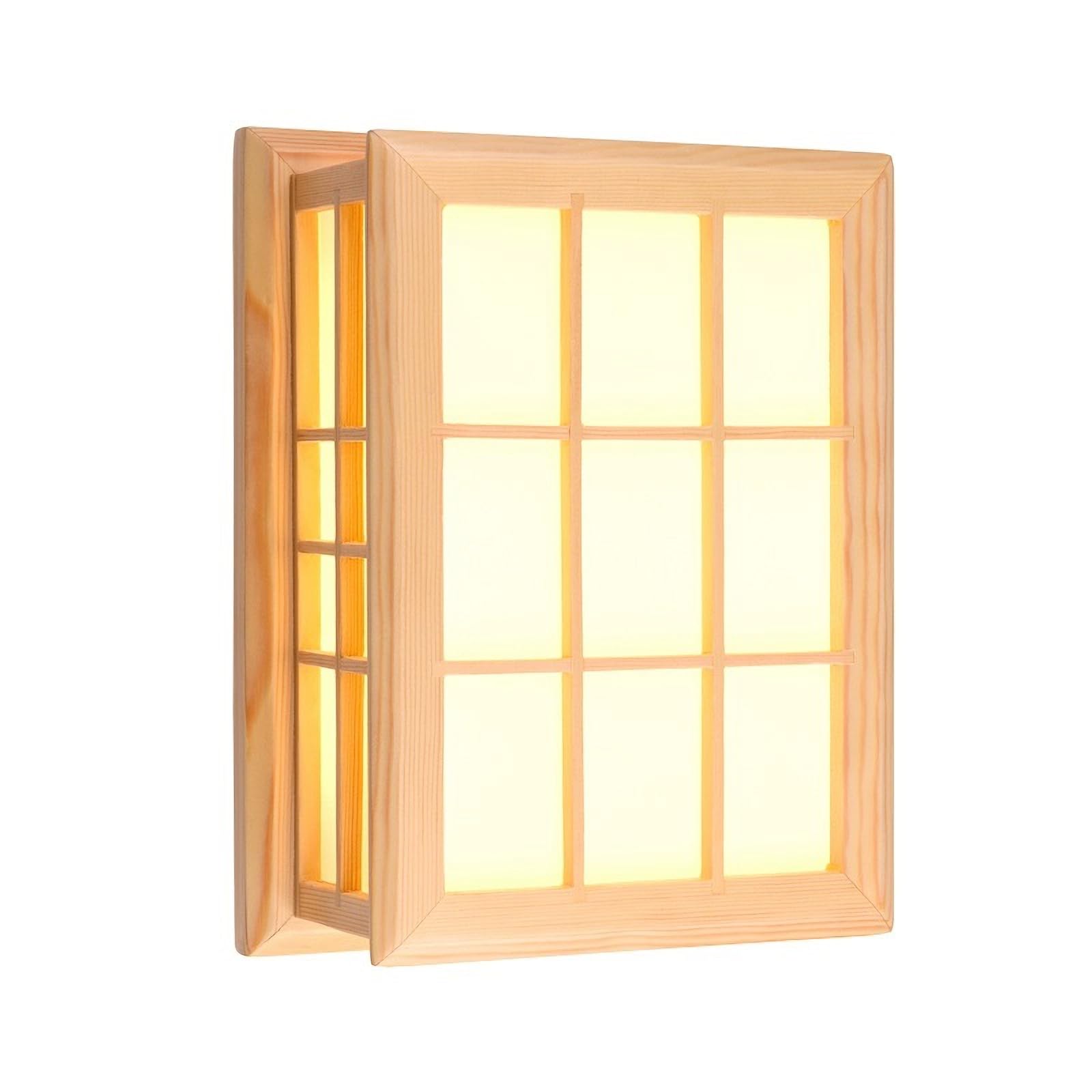 

KY LEE Wall Light, Bracket Light, Wall-Mounted, E26, Japanese-Style Wooden Lighting Fixture, Wall Lamp, Wall-Mounted Lamp, Interior Lighting for