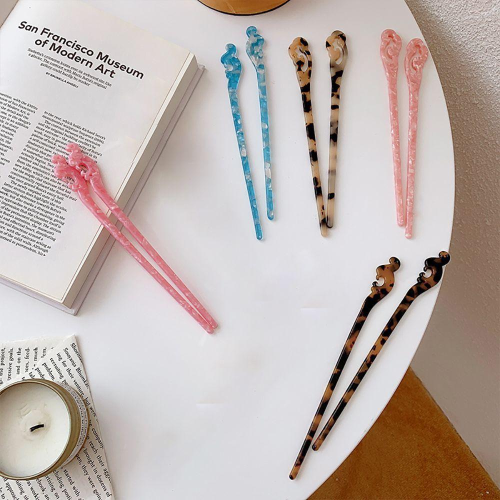 

Chinese Style Female Disk Hair Acetate Hair Sticks Cloud Hairpins Hair Accessories Women Hair Fork