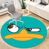 1pc Platypus Office Round Rug, Carpet for Office, Gaming, Lightweight Round Floor Mat yy260205016