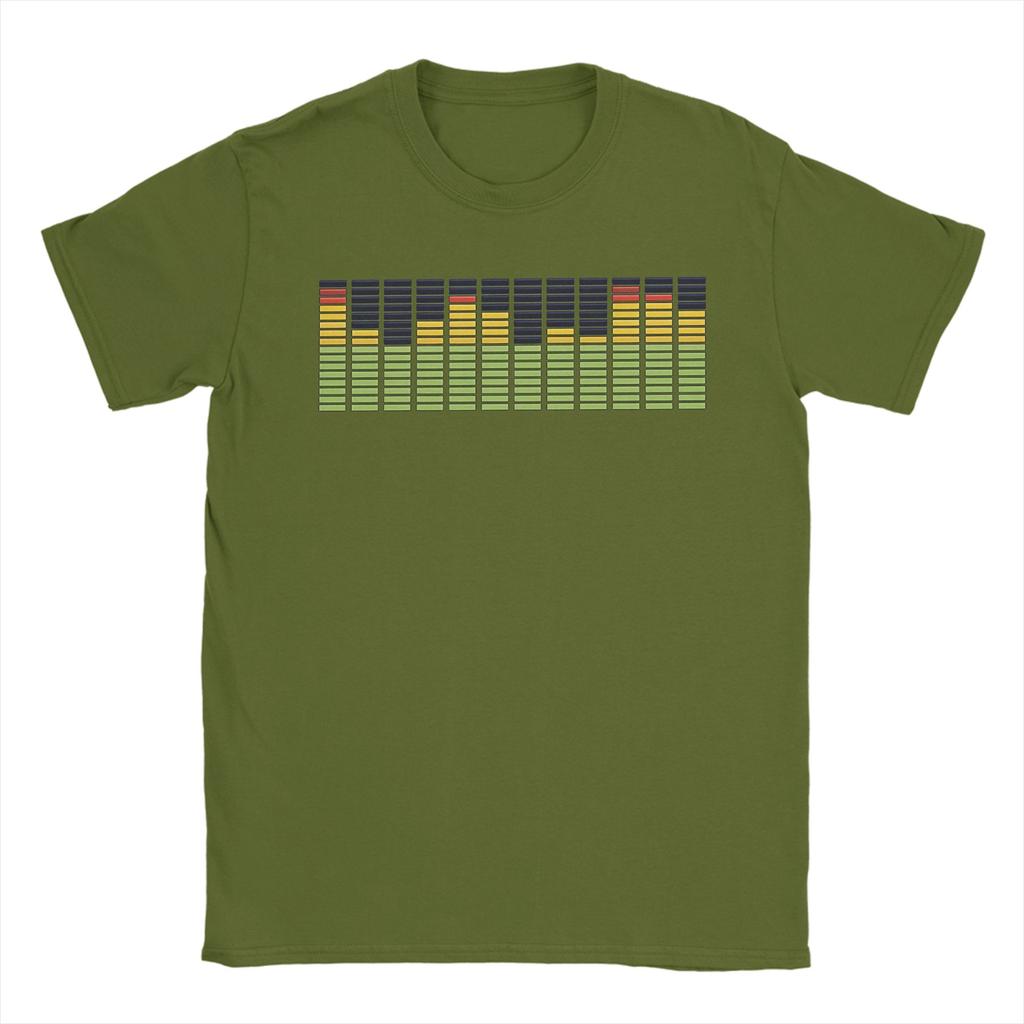 12 Bar Audio Equalizer T Shirts Unisex 100 Cotton Funny Tshirts Round Neck Tees Short Sleeve Tops Gift Idea