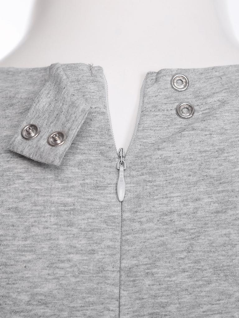 Unisex Adaptiv Jumpsuit Rundhalsdesign Långärmad Dragkedja bak Långa byxor Etdelad Romper Särskilda behov