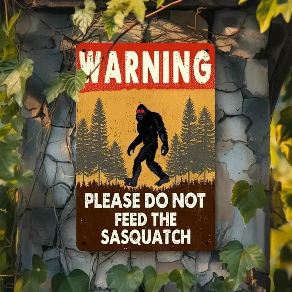 Sasquatch Vintage Metal Sign Outdoor Garden Decor Garage Bar Gift