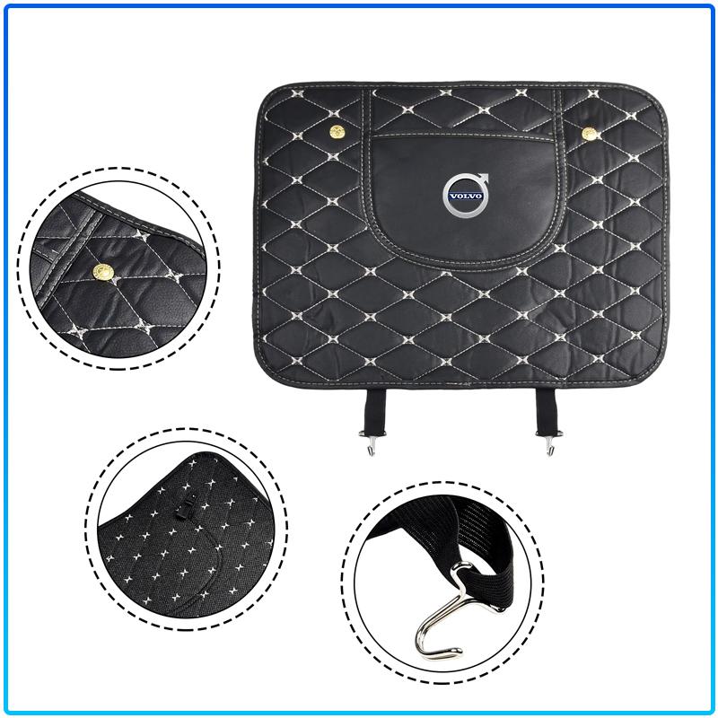 Car Anti-kick Pad Interior Pu Leather Auto Seat Back Protector Pads For Volvo 240 C70 S40 S50 S60 S70 S80 S90 V40 V50 V60 V90 XC40 XC60 XC90 Vnl Truck