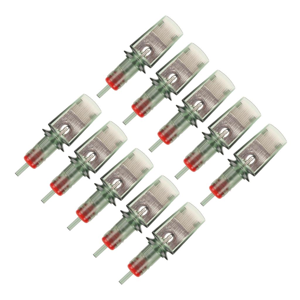 10pcs Curved Shading Needles Disposable Ultra Thin Curved RM Stainless Steel Shading Cartridge