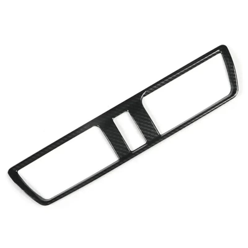For Mazda 3 Axela 2014- Carbon Fiber Pattern Middle Air Outlet Vent Trim Cover Stickers Car Styling Accessories
