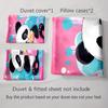 Panda holding drink. Bedding Duvet cover sets Duvet covers Pillowcases gifts (1 * Duvet Cover 2 * Pillowcases, without duvet insert)