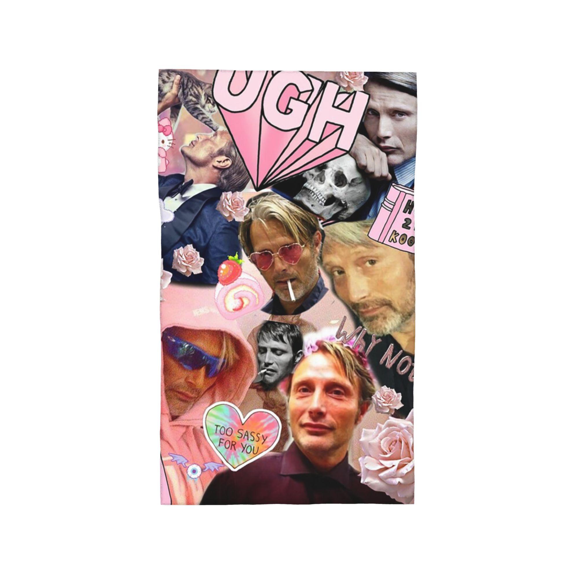 

Mads Mikkelsen Collage Greeting Card36 Soft Face Towel Quick Dry Pool Bath Cotton Towels Absorbent W40*H60(CM)
